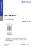 QB-78K0RFX3 In-Circuit Emulator User`s Manual