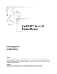 LabVIEW™ Basics II Course Manual