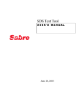 USER`S MANUAL - Sabre Data Source (SDS)