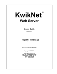 KwikNet Web Server User`s Guide