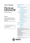 FlexScan HD2442W User`s Manual