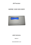 Morse Decoder User Manual rev 1