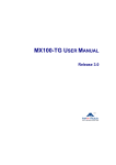 MX100-TG USER MANUAL