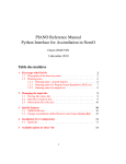 PIANO Reference Manual Python Interface for Assimilation in NemO
