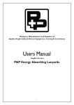 Users Manual P&P Energy Absorbing Lanyards