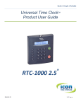 Universal Time Clock User Guide - Time Clock Supplies