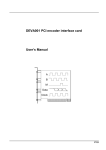 DEVA001 PCI encoder interface card User`s Manual