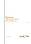 UDgateway High-End Appliance Hardware Guide