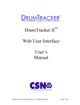 DrumTracker II Web User Interface User`s Manual