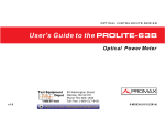 User manual for PROLITE-63B (optical power meter)