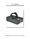 User SD Card Laser Light Co User`s Manual D Card - Flash
