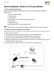 Quick Installation Guide For 3G Super Modem With BT Ver
