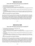 Quick Set Up Guide Quick Set Up Guide