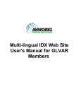 Multi-lingual IDX Web Site User`s Manual for GLVAR