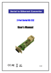 User`s Manual - Bluetooth, Ethernet to Serial RS