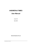 ANSWERv6-TIMES User Manual - Noble