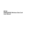 MF330 HSDPA/EDGE Wireless Data Card User Manual