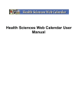 Health Sciences Web Calendar User Manual
