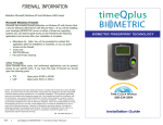 Acroprint timeQplus Biometric Installation Guide