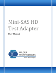 Mini-SAS HD Test Adapter User Manual