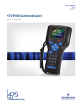 475 Field Communicator User`s Manual - Rev G English