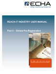REACH-IT INDUSTRY USER MANUAL Part 4 – Online Pre