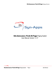SA-Announce Park-N-Page Paging System User Manual - Syn-Apps