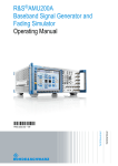 R&S AMU200A Operating Manual