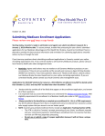 Submitting Medicare Enrollment Applications
