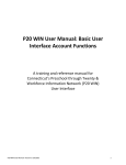 P20 WIN User Manual: Basic User Interface Account Functions