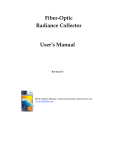 Fiber-Optic Radiance Collector User`s Manual