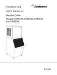 Installation and User`s Manual for Modular Cuber Models: CME256