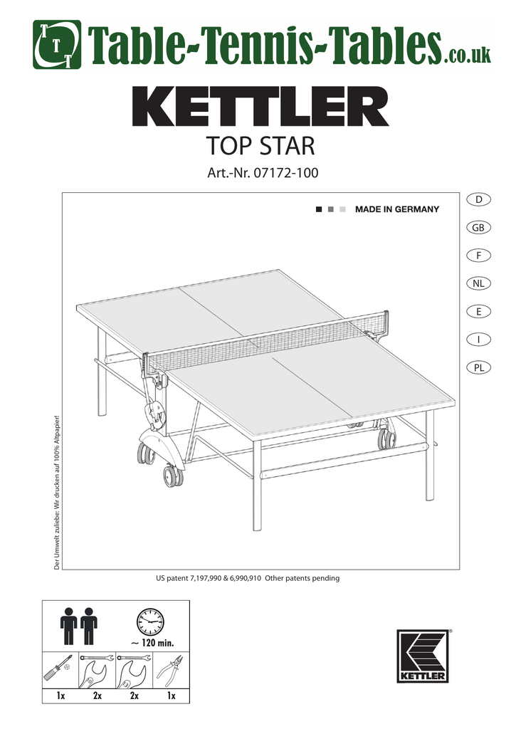 Kettler Topstar User Manual Parts List And Build Instructions