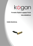 KALUG50SCLA Portable Digital Luggage Scale User Manual