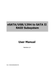 eSATA/USB/1394 to SATA II RAID Subsystem User Manual