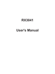 RX3041 User`s Manual
