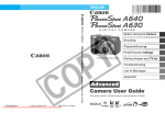 Canon PowerShot A630 User Guide Manual pdf