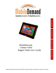 MobileDemand xTablet T1400 Rugged Tablet User`s Guide