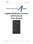 Applied Ballistic Tactical User Manual