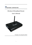 Wireless-N Broadband Router User`s Manual