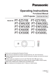 Operating Instructions Model No. PT-EZ570E PT