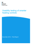 Usability testing of smarter heating controls