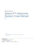 Adeno-X™ Adenoviral System 3 User Manual