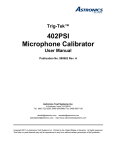 Trig-Tek™ 402PSI Microphone Calibrator User Manual