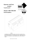 Operator and Parts manual Verti-Core® Models 1300