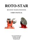 roto-star benchtop welding positioner user`s manual - Trick