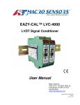 EAZY-CAL&trade; LVC-4000 User Manual