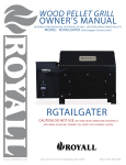 Royall RGTailgater Wood Pellet Grill User Manual