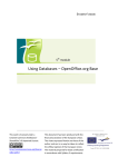 Using Databases – OpenOffice.org Base