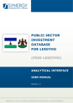 PSID Lesotho Analytical Interface User Manual